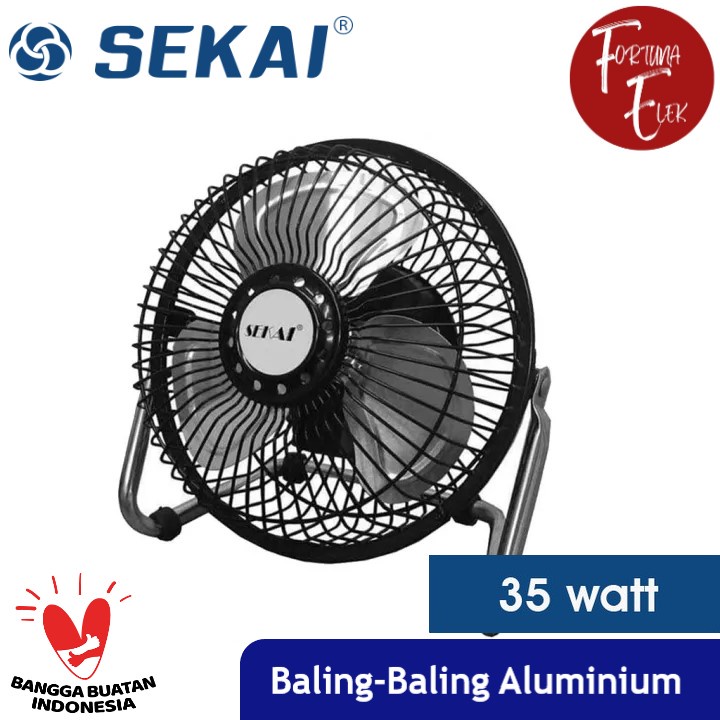 Sekai Desk Fan Tornado Kipas Angin Meja 9 Inch HFN-950 Baling-baling Besi Aluminium