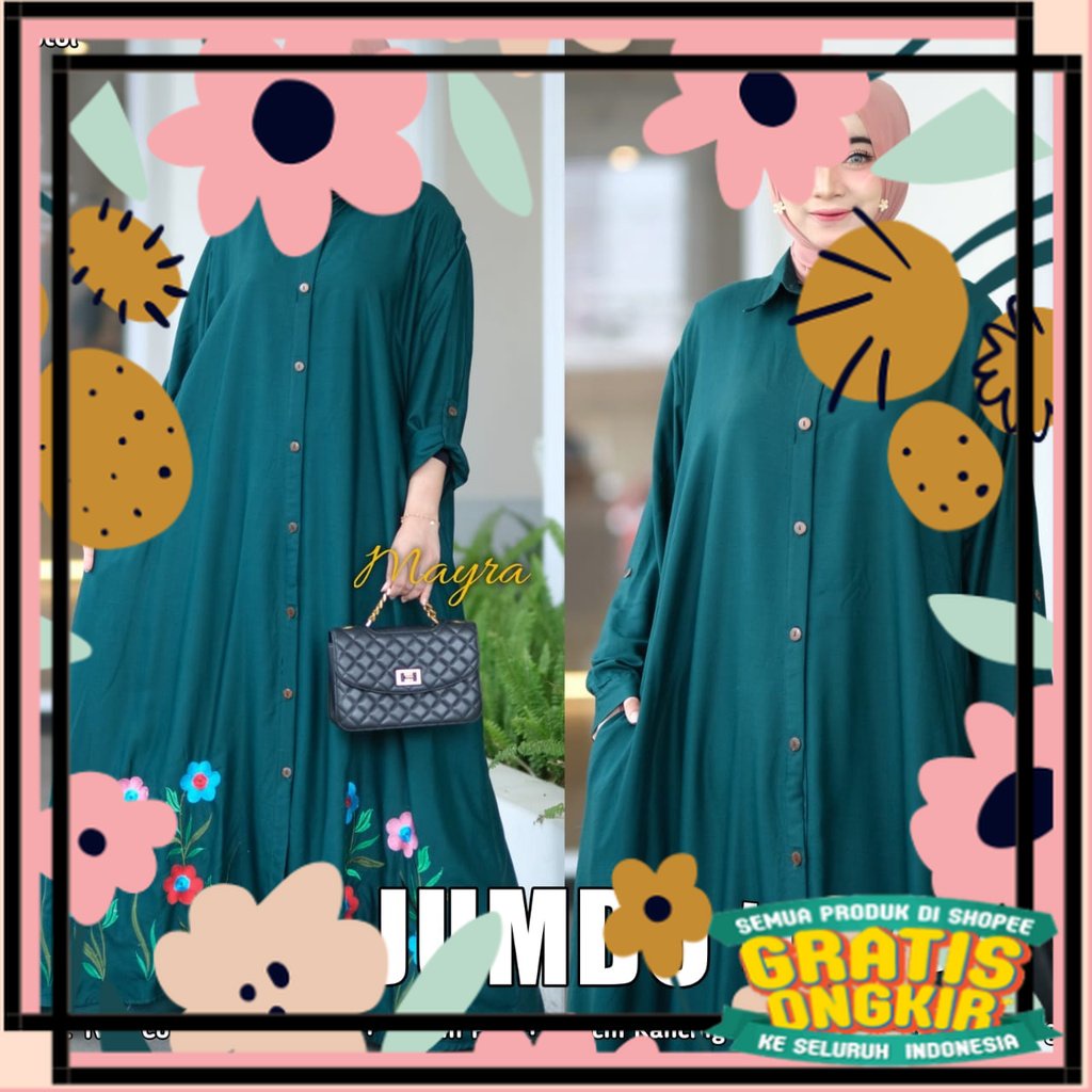 CUCI GUDANG OBRAL LD 140 XXXXL - XXXXXL GAMIS JUMBO RAYON BAGUS WANITA MUSLIM MOTIF oke / newmodel