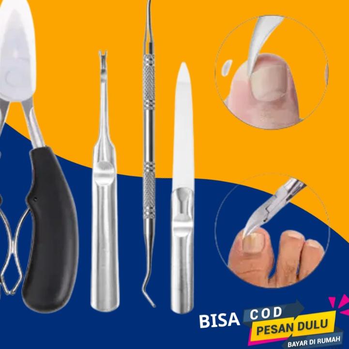 ➻ Kumplit Gunting Pemotong Kuku Jempol Kaki Miring Anti Cantengan Set / Alat Potong Kuku cantengan 4