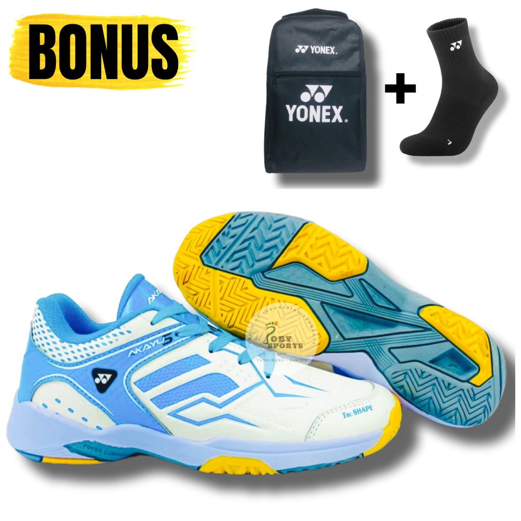 Sepatu Badminton Wanita Yonex Terbaru / Sepatu Bulutangkis Yonex Cewek Sol Karet / Sepatu Badminton 