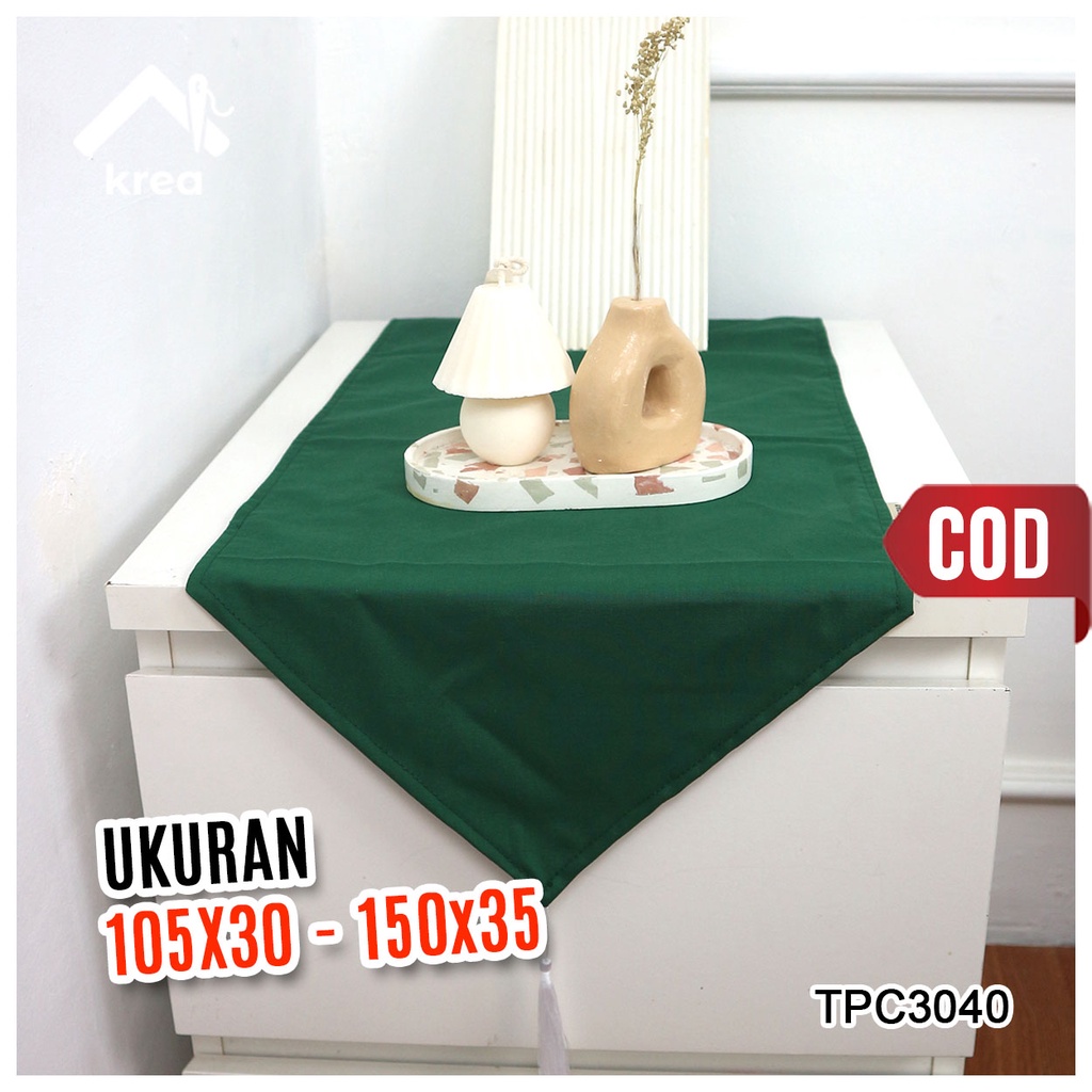 Taplak Meja Polos Table Runner POLOS Ukuran 105x30 &amp; 150x35 (TPC3040)