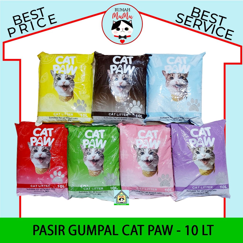 PASIR GUMPAL WANGI CAT PAW ANEKA AROMA GOOD QUALITY 10 LT KHUSUS OJEK