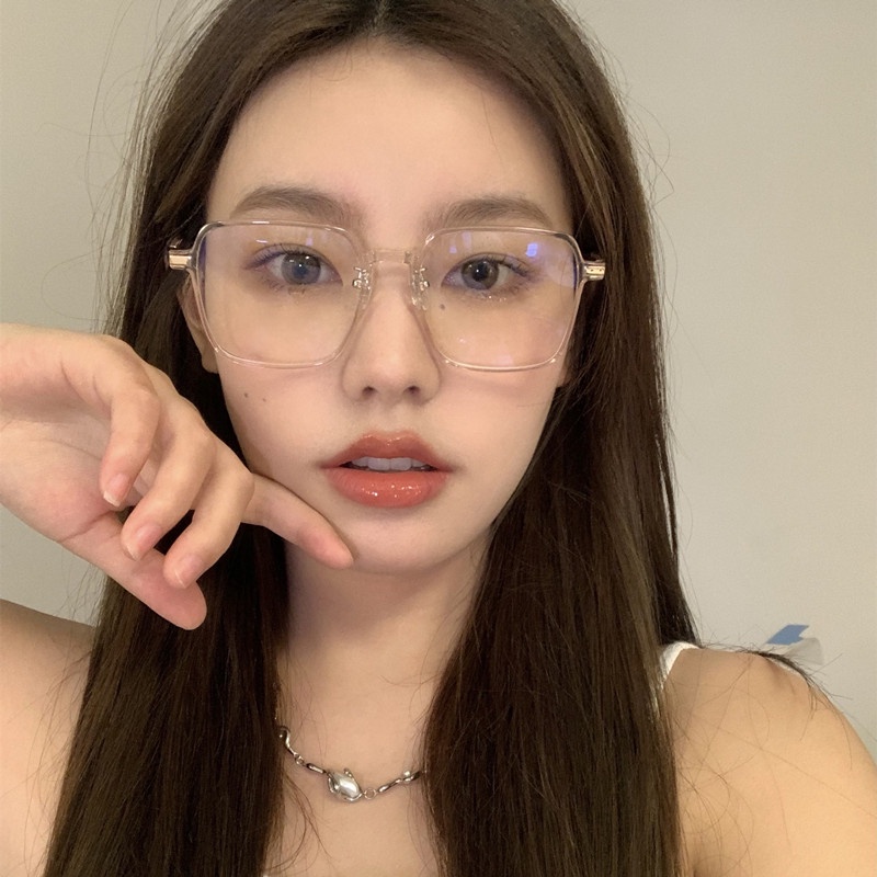 (YUZHU) Kacamata Anti Radiasi Dan Anti Cahaya Biru Untuk Pria Dan Wanita Korean Fashion Square Frame Eyeglasses