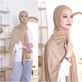 Pashmina Kaos Rayon Spandek Tebal Premium Cool &amp; Sretch