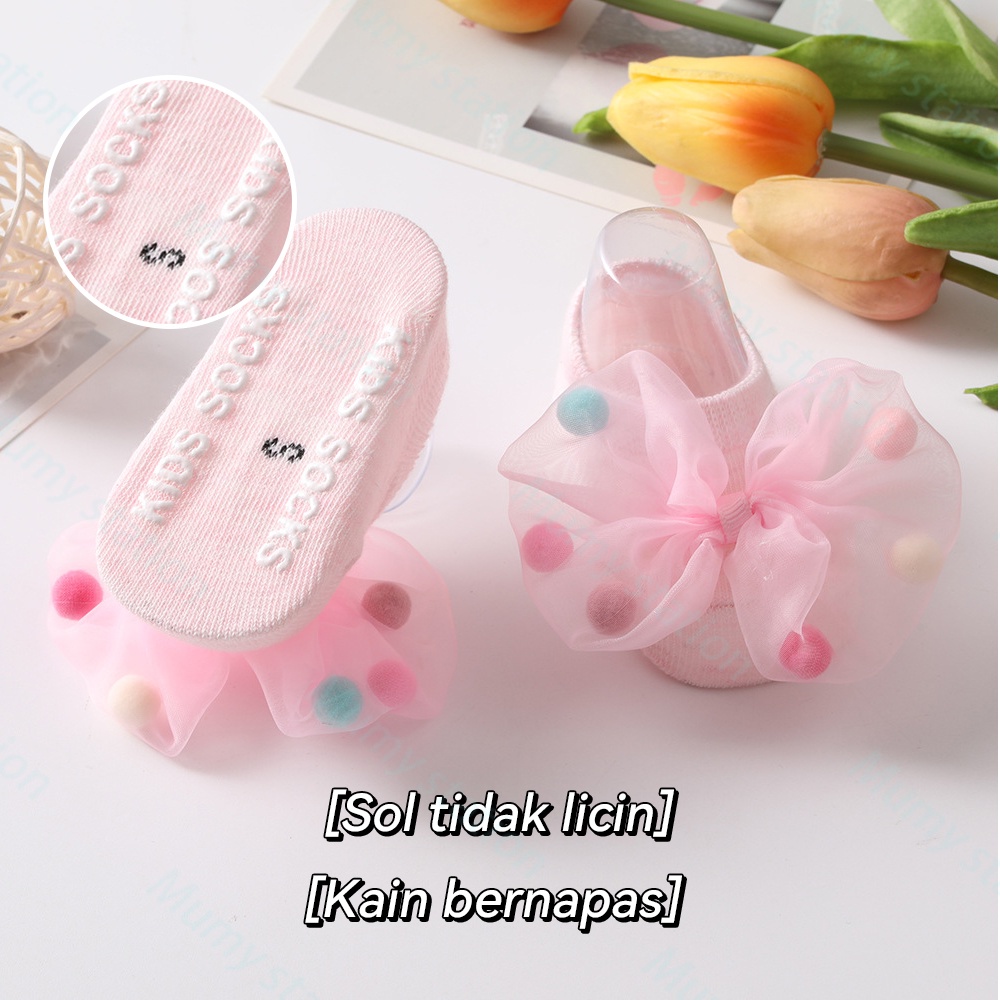 Mumystation Kaos Kaki Bayi Perempuan Renda Cantik / Kaus Kaki Bayi Perempuan Pita