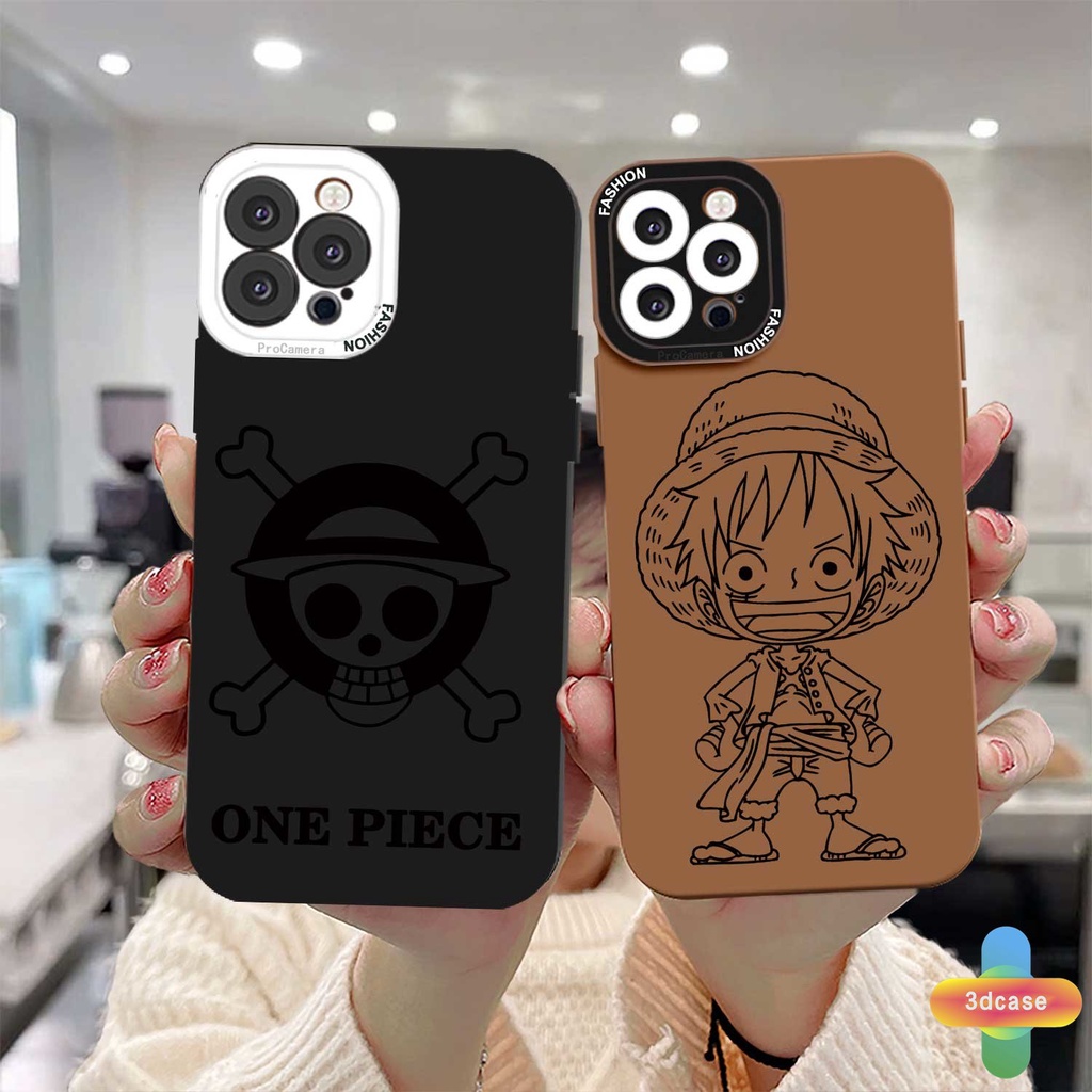 Compatible For Case IPhone 11 12 13 PRO MAX 6 7 6S 8 Plus X XR XS MAX Se 2020 6SPlus 7Plus 6Plus 8Plus XSMAX Cartoon One Piece Pattern Straight Cube Case