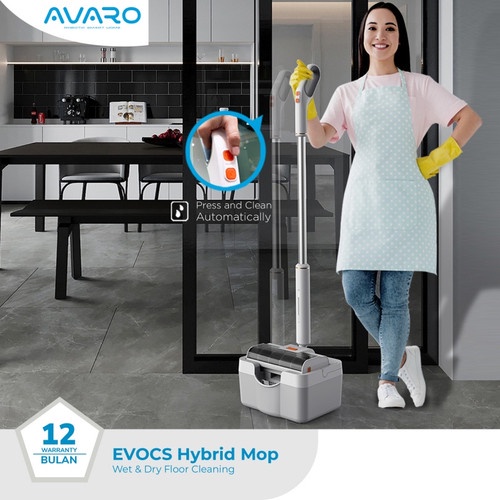 Avaro Evocs Hybrid Mop Cordless - Alat Pel Canggih Wet &amp; Cleaning