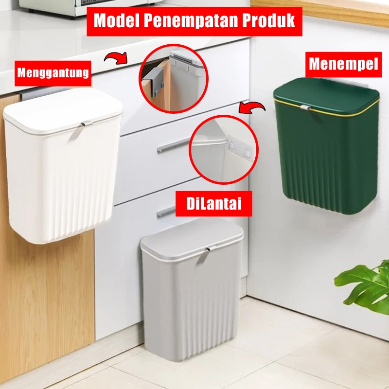 Tempat Sampah Dapur Trash Bin Kitchen di gantung dengan 3 varian warna