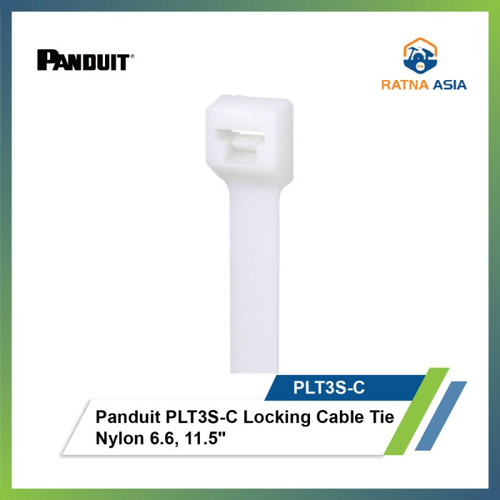 

Kabel Tis Panduit PLT3S-C Locking Cable Tie, Nylon 6.6, 11.5