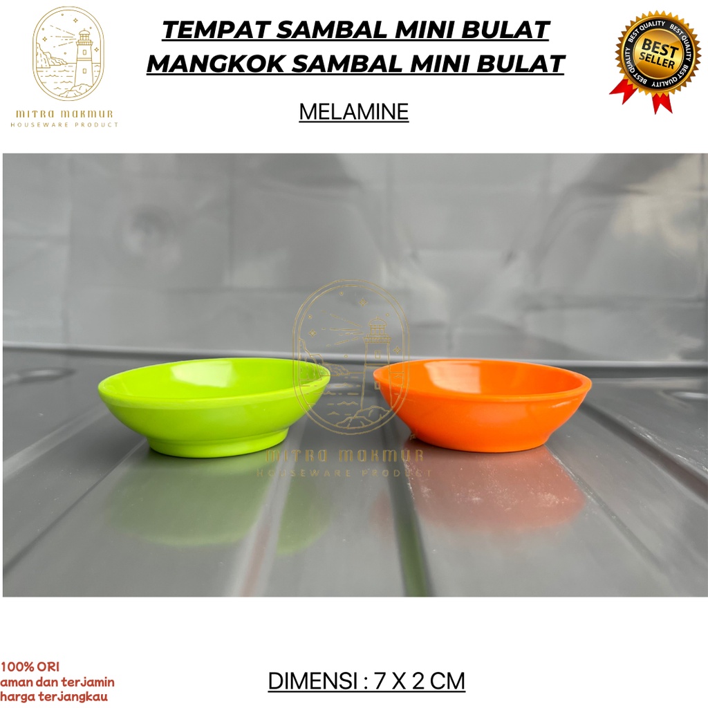 NEW!! TEMPAT SAMBAL MINI KOTAK DAN BULAT / WADAH SAMBAL SAOS KECAP / MANGKOK SAMBAL MELAMIN