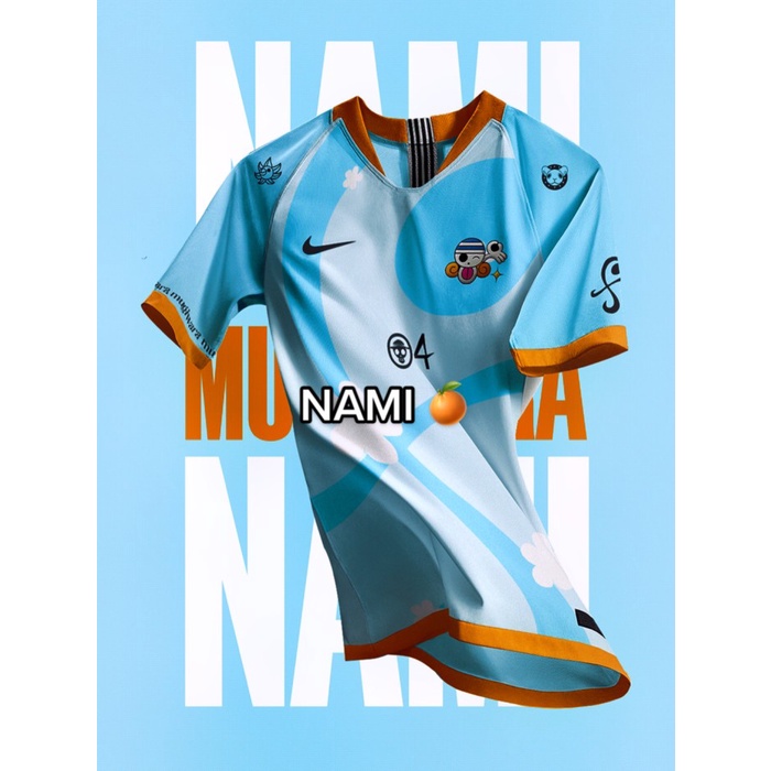 Terbaru JERSEY MUGIWARA X NIKE JERSEY ANIME WANOKUNI NAMI ONE PIECE - S Terbaik untuk Penggemar Otak