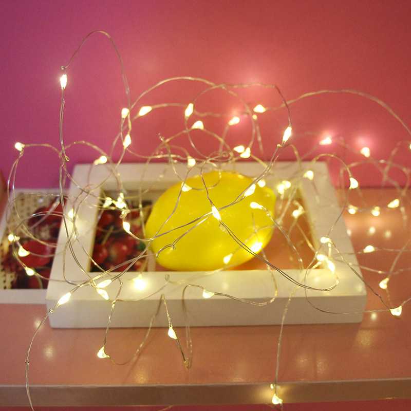 (BISA COD) FTIHSHP OKAL Lampu Hias String Lights Fairy Battery Box Waterproof 100 LED 10M - G3