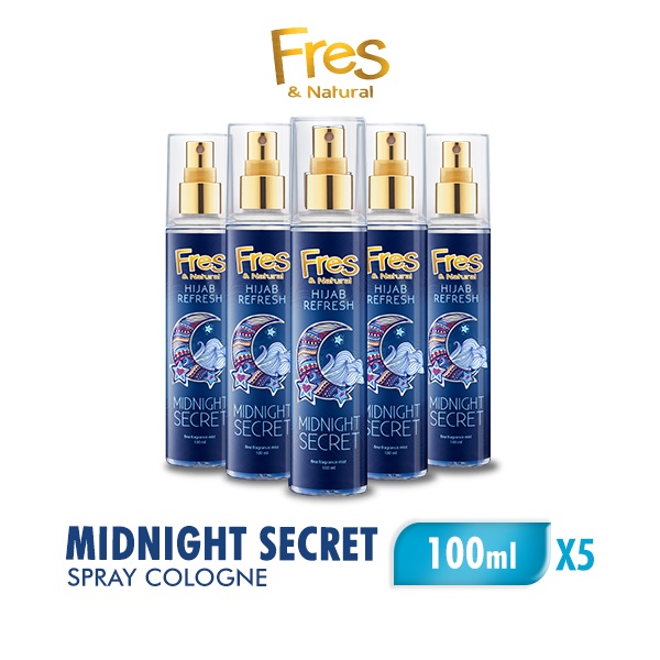 Fres Natural Hijab Refresh Midnight Secret Spay Cologne 5 x 100 mL