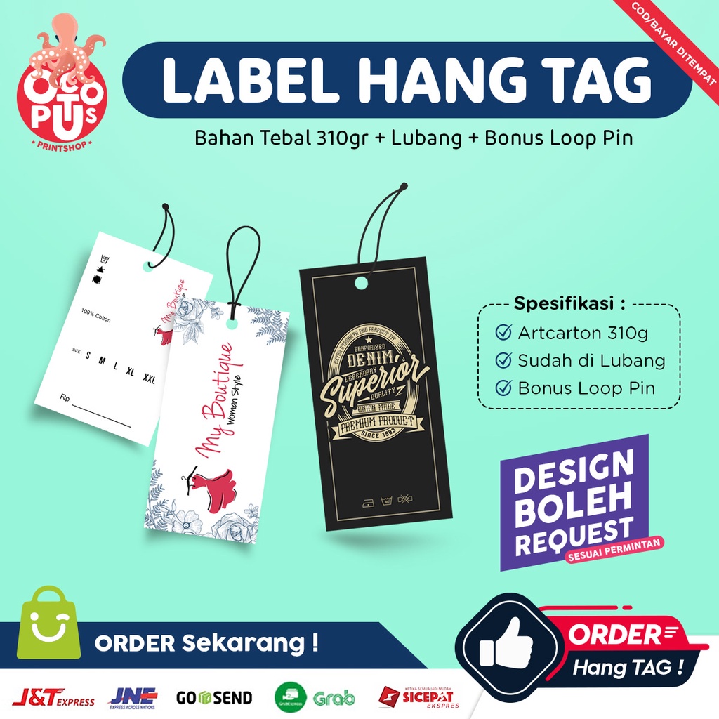 

Label Hang Tag Custom Varian Cetak 2 Sisi