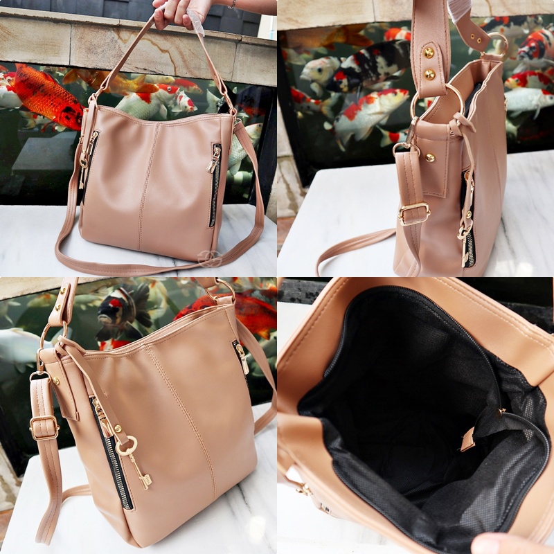 Akaci Tas Hobo Selempang wanita resleting 2 Shoulder bag terbaru kekinian 05-6811