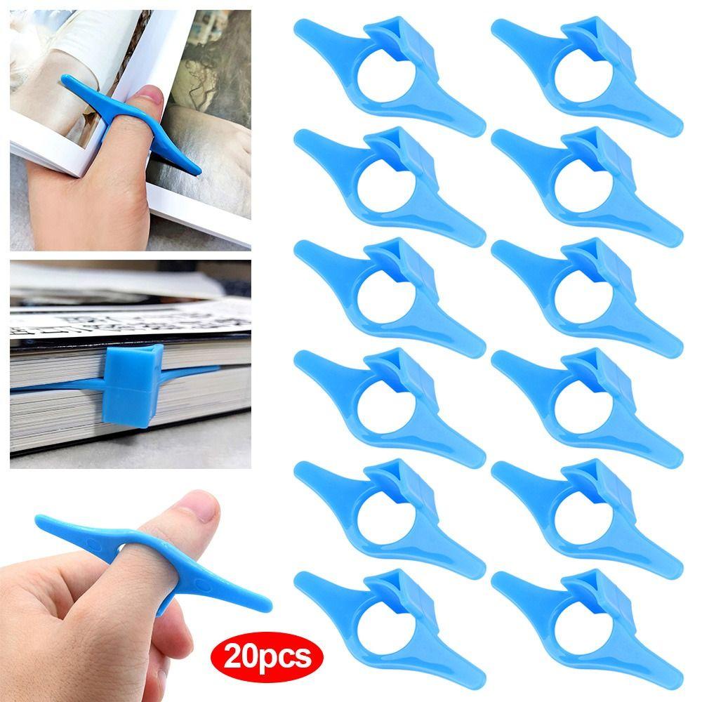 R-flower 20PCS Thumb Book Support Creative Presser Book Page Clip Alat Membaca Buku Halaman Folder