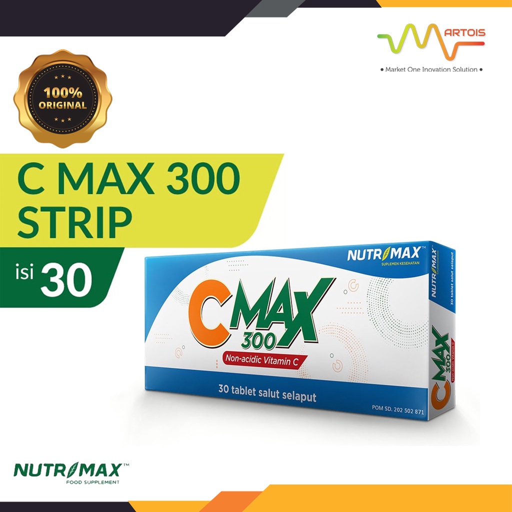 Nutrimax C Max 300 Vitamin C 300 mg Strip (3 Strip @ 10 Tablet)