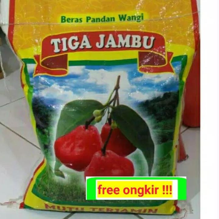 

◌ Beras cap merek tiga jambu 5kg [asli ] beras short grain ™