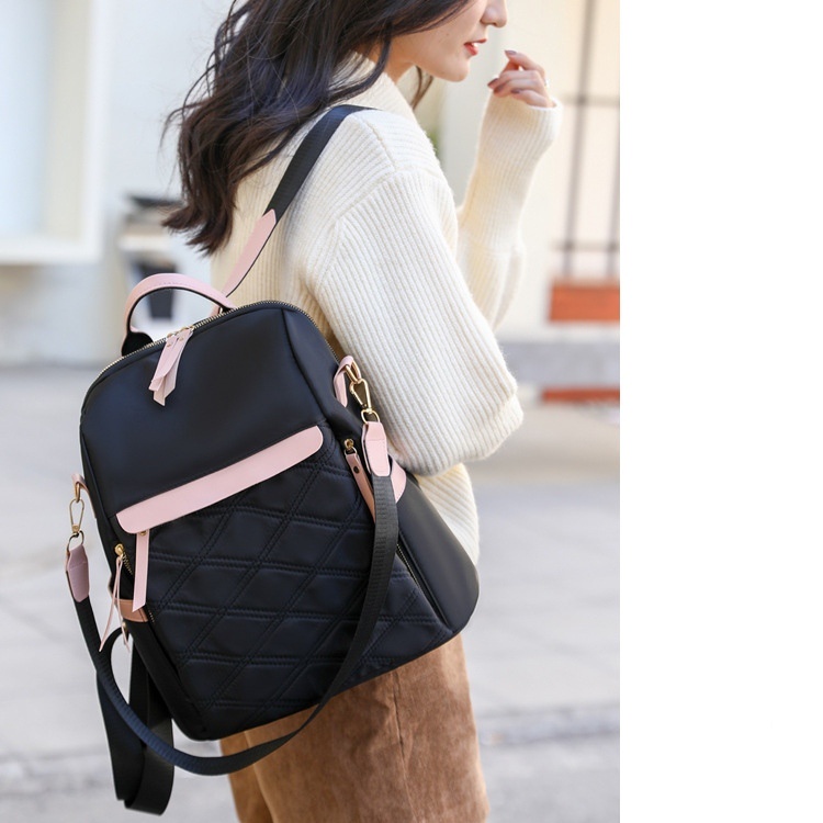 TAS RANSEL WANITA GENDONG PUNGGUNG SEKOLAH KULIAH KERJA BACKPACK IMPORT ANTI AIR HITAM ROSMIA TA736B5 CEWEK KOREA REMAJA KEKINIAN LUCU BRANDED BATAM PREMIUM