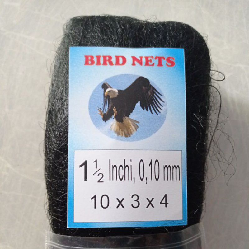 Jaring burung kecil 1½ inchi 10x3x4 Jaring burung emprit jaring burung hitam jaring burung siap pakai jaring burung murah jaring jebakan burung jaring kabut