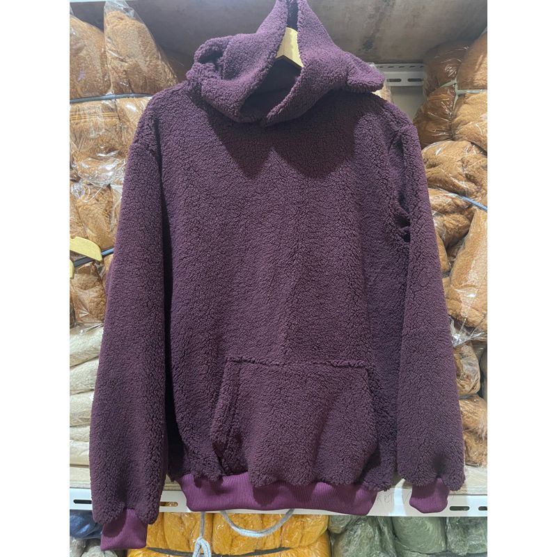 SWEATER HOODIE WANITA BULU KOREA