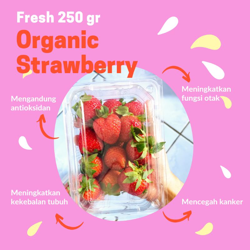 

Stroberi / Strawberry Fresh Organik 250 gram