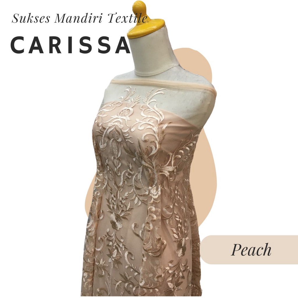 [CARISSA] Brokat Brukat Tile Premium Mewah Warna Peach Salem | Harga ½ meter = 50 cm (Bahan Dress Bridesmaid, Kondangan, Kebaya Modern, Hijab, Seragam) BAHAN KAIN BRUKAT TILE PREMIUM BROKAT METERAN MURAH BURKAT LACE BROKLAT TERBARU MEWAH