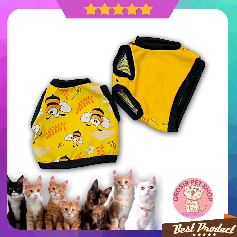 Pakaian Baju Kaos Kucing Kitten Motif Karakter Lucu size ecer grosir / Pakaian &amp; Aksesoris Hewan