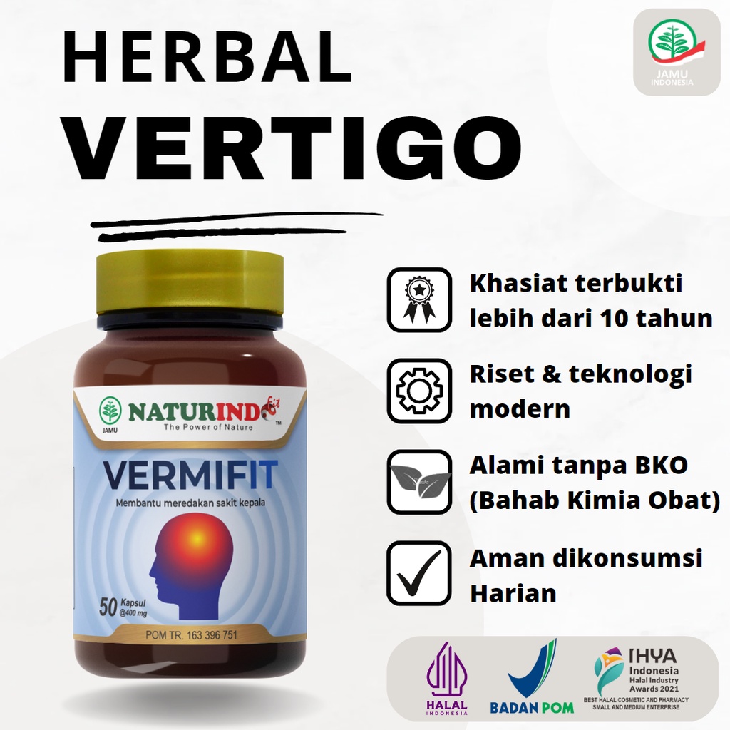 Obat Herbal Vertigo Alami Obat Sakit Kepala , Obat Migrain Herbal VERMIFIT