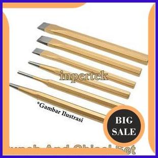 limited stock Pahat Bobok Beton Punch Chisel 7pcs Mata Bobok Tembok Mokuba Set Pahat Pahat