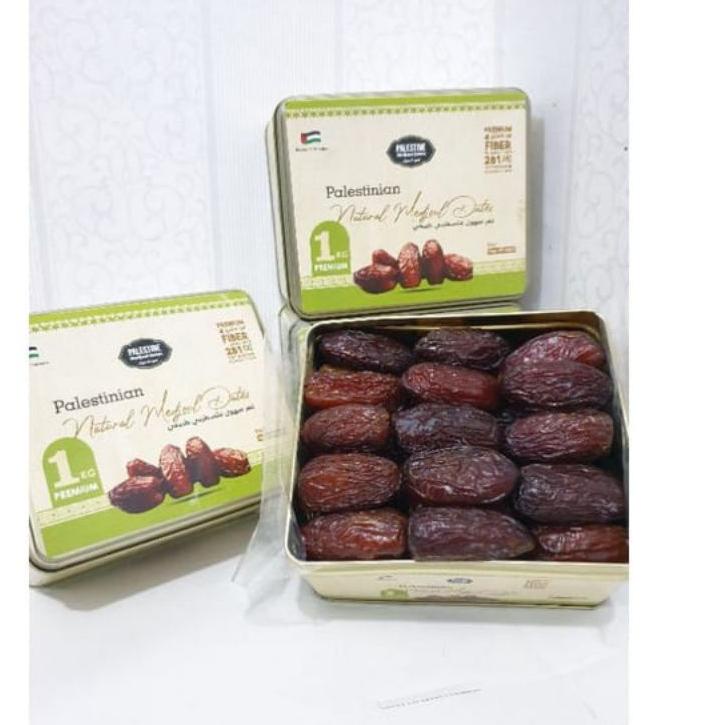 

✹ Kurma Medjool Palestina Premium Jumbo Grade A 1kg / Original Palestine Dates//Kemasan Kaleng ♕