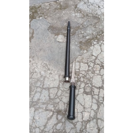 tongkat komando kayu galih kelor+ pisau panjang 60cm