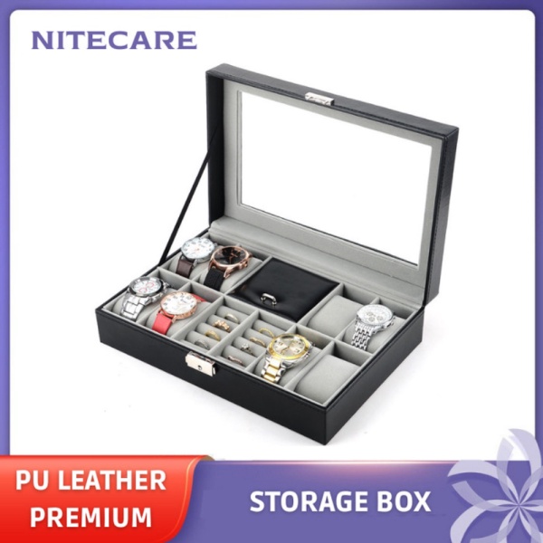 Unik Tempat Kotak Penyimpanan Perhiasan Emas Jam Tangan Organizer Box Murah