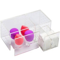 akrilik clear beauty blender wadah kotak rak kapas