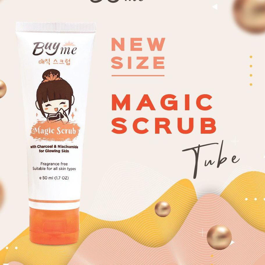 Terlaris Today BuyMe Magic Scrub Tube Scrub Viral Charcoal Scrub Tube Pemutih Muka Badan Masker Vira