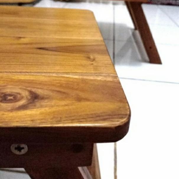 Meja Lesehan Jumbo Lipat [ Serbaguna Kayu Mahoni ]
