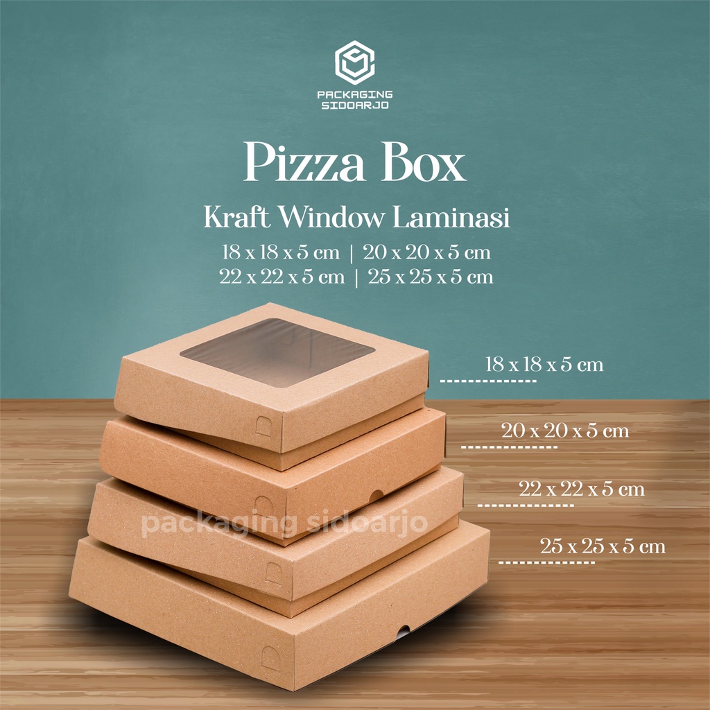 

Box Pizza Kraft Window Laminasi Uk. 25x25x5/Box Kraft Jendela uk 25x25x5/box pizza Window/box brownise uk25x25x5/BoxSerbaguna/Box Hampers