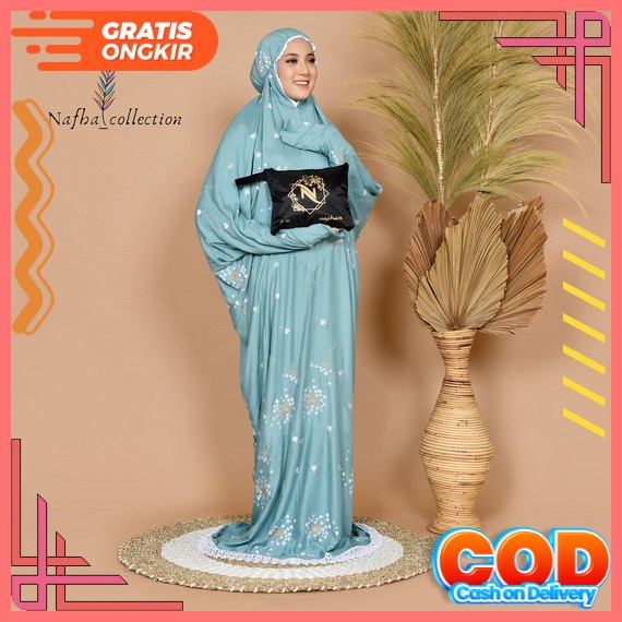 Mukena Tazbiya 2In1 Sanadah Dewasa Jumbo Bahan Katun Rayon Premium Mukenah Travel Zianisa Mungkena D