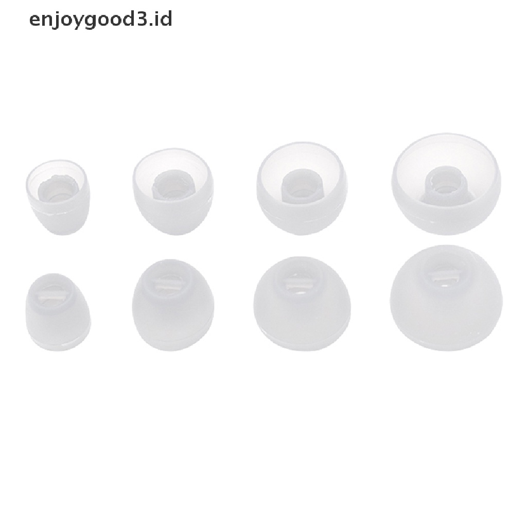 [Rready Stock] 4pasang Silikon Lembut Earphone Case In Earbuds Cover Eartips Pengganti (ID)