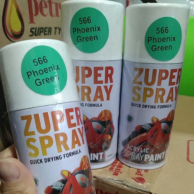 cat semprot pilok pilox zuper spray Phoenix green 150cc hijau muda