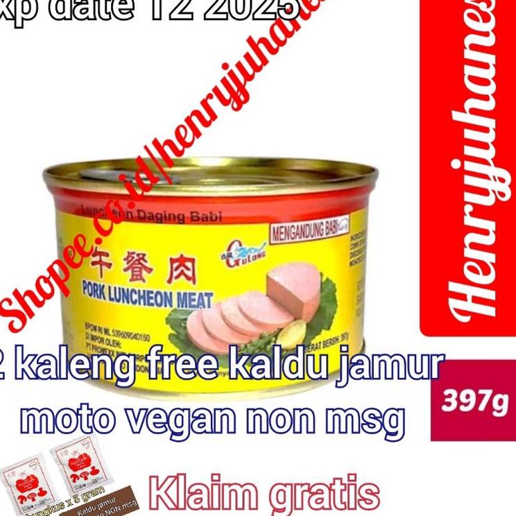 

【Penjualan Terbaik】✅COD 397 gram Gulong Canned Ham Pork Luncheon Meat / free pakiing kotak untuk reg dan cargo daging babi/ daging maling