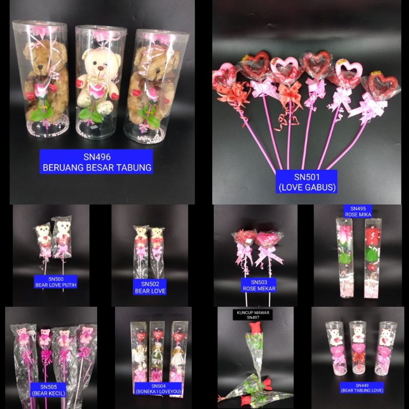 

BUNGA ROSE PLASTIK/BONEKA BERUANG TABUNG/BONEKA BEAR KECIL COCOK UNTUK KADO
