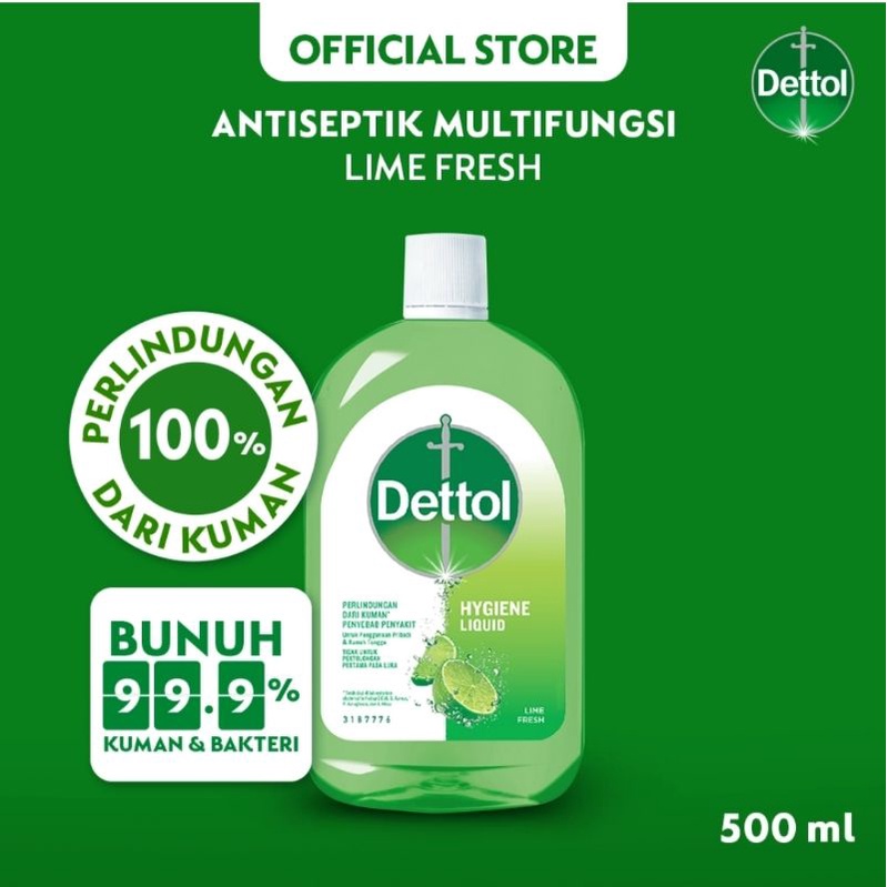 DETTOL Desinfektan Hygiene Liquid Lime Fresh 500 ml