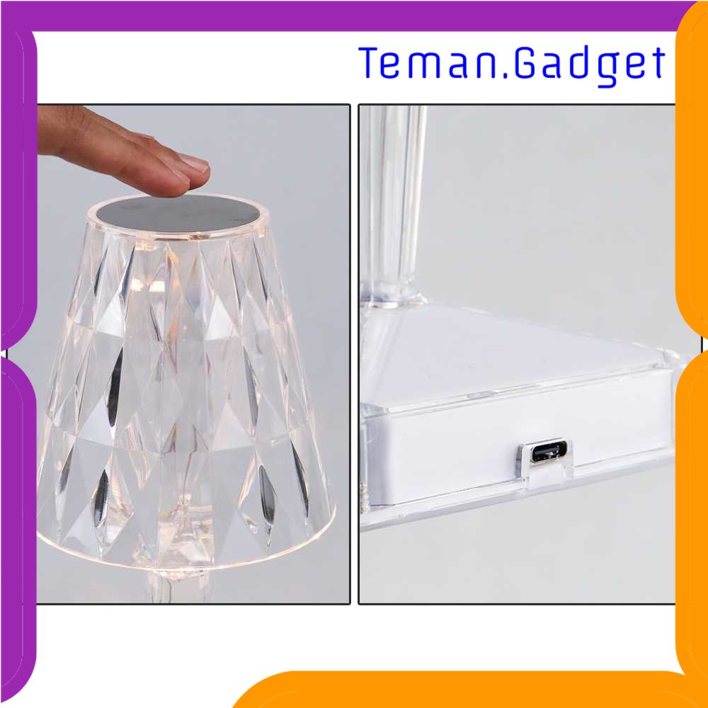 TG-LMP VKTECH Lampu Meja Hias LED Acrylic Dimmable Recharge 3 in 1 Color 1W - R301