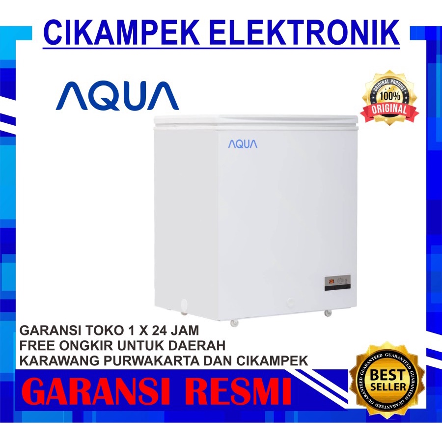 CHEST FREEZER BOX AQUA AQF-150TF TURBO FAN NO FROST 150 LITER 150TF
