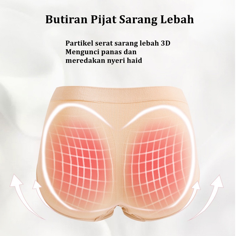 Celana Dalam Wanita Briefs Elastis Seamless Mid Waist Bahan Katun Lembut Sutra Underwear cd 156