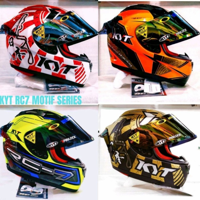 Terlaris Kyt Helm Rc7 Motif Series Paket Ganteng Sni Dot Termurah