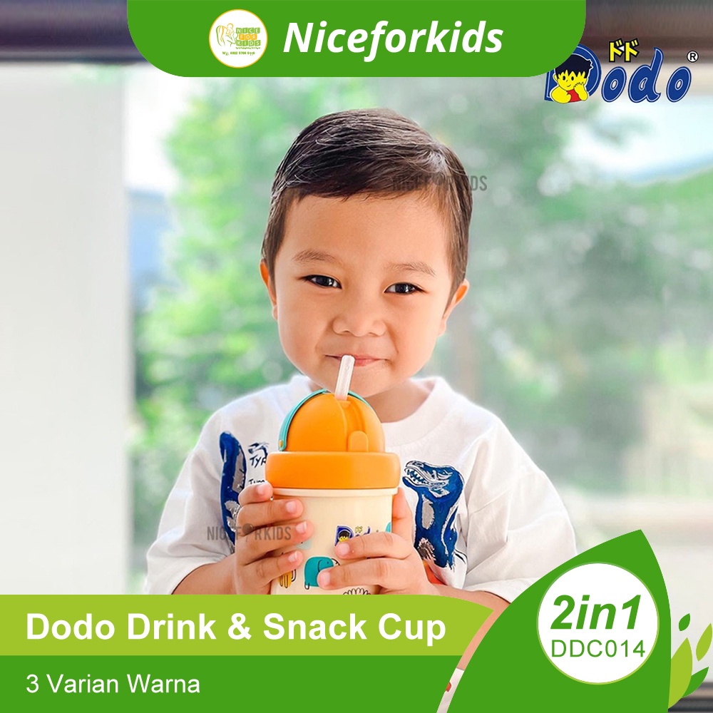 Dodo Drink and Snack Cup 2 in 1 / Botol Minum dan Wadah Cemilan