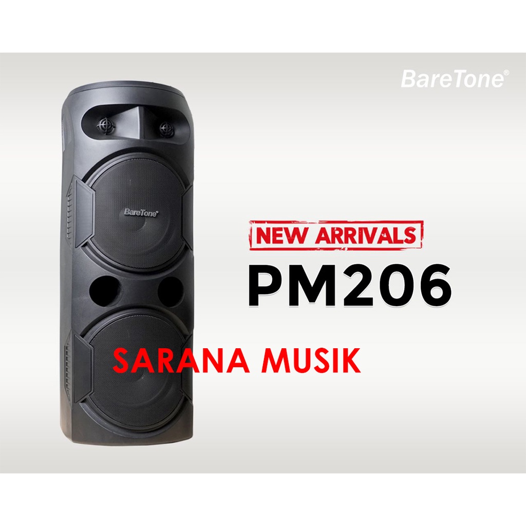 Speaker Portable Wireless 6.5" Baretone PM206 Baretone PM 206 PM-206 Original