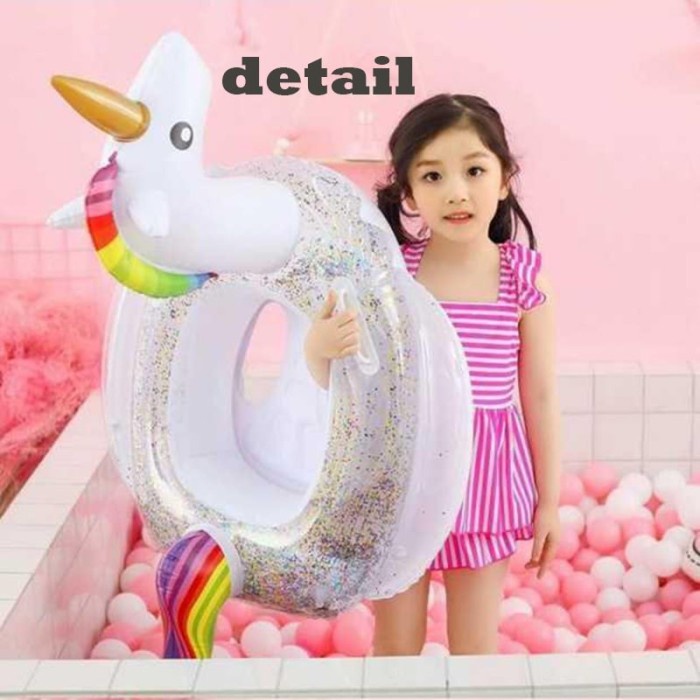 PELAMPUNG UNICORN ban renang duduk glitter anak kids swim safety